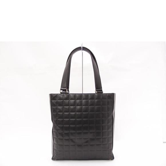 Chanel Coco Tote Bag CC Bar Mark Chocolate Black - Picture 1 of 7